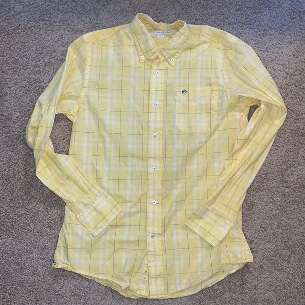 Yellow Southern Tide Classic Fit Shirt